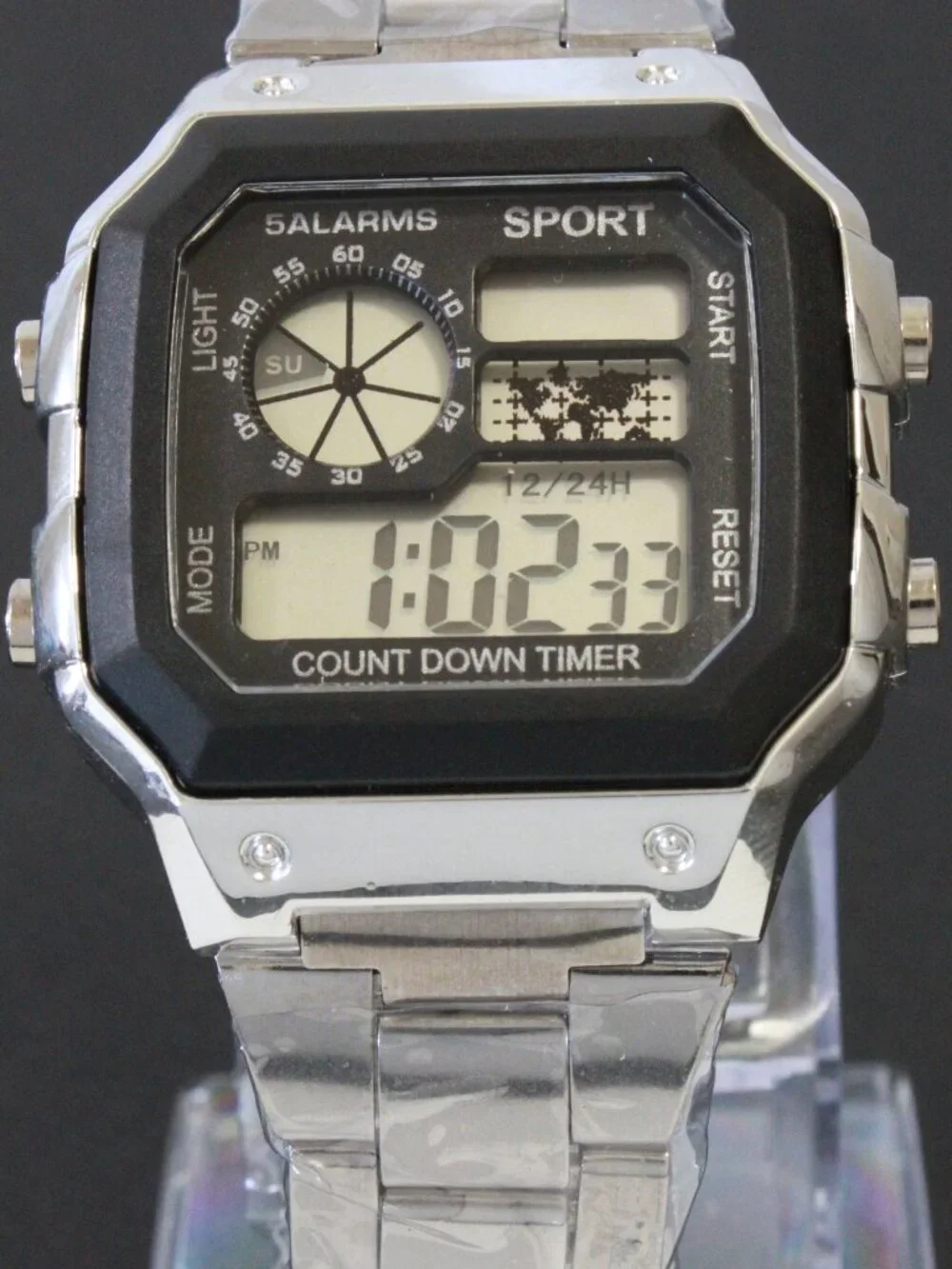 Royal Style Dual Time Alarm Stop Watch Count Down Timer